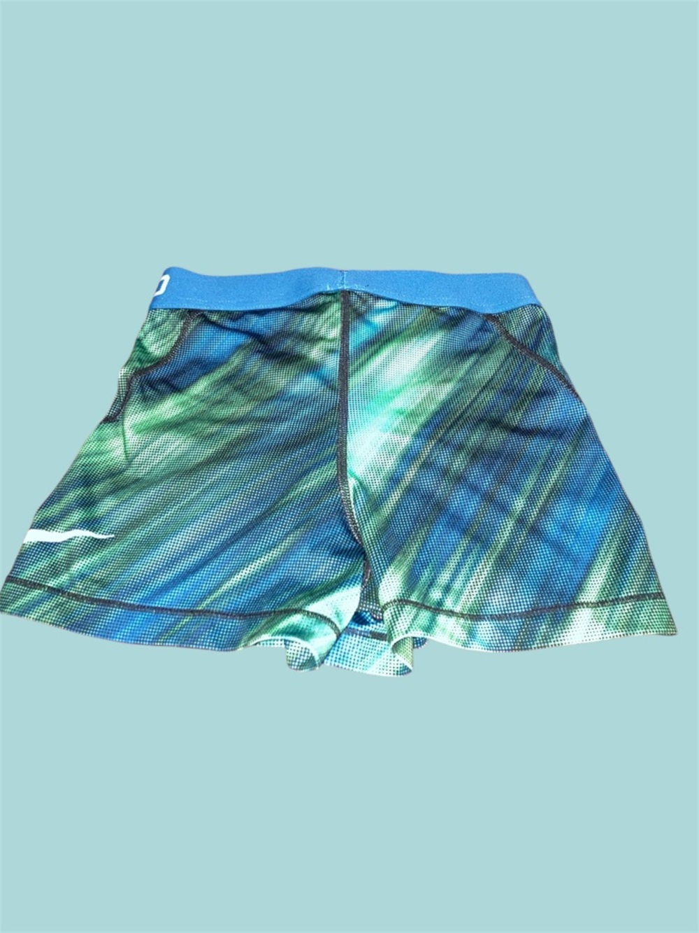 Nike Pro Blue/Green Performance Women’s Shorts size Small - Picture 2 of 6